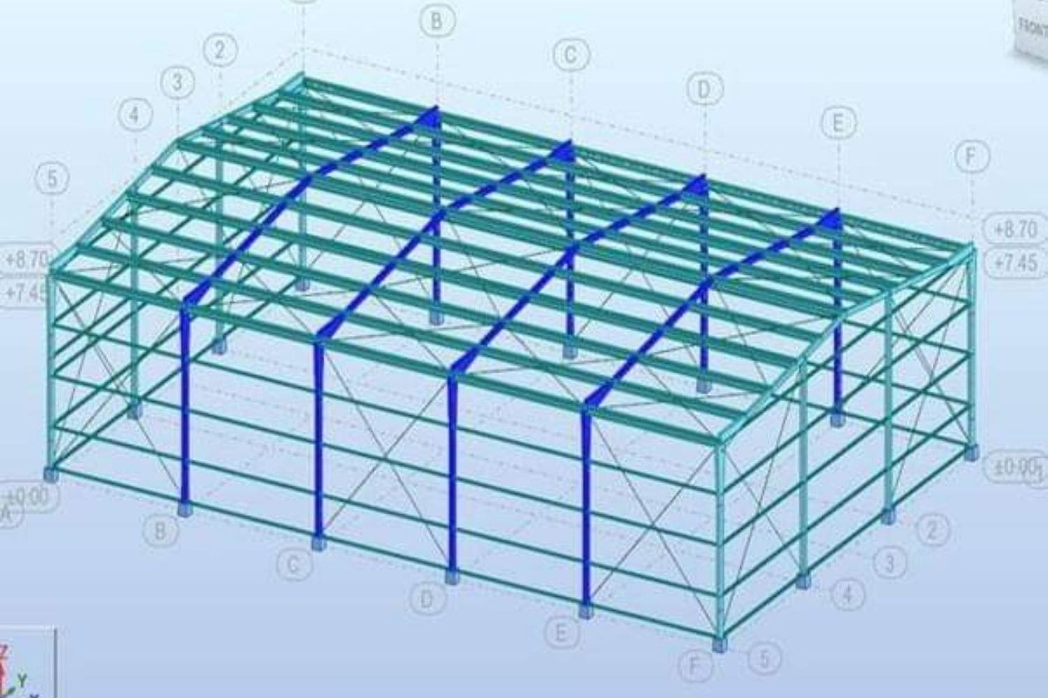 Diseño estructural de techo SAP